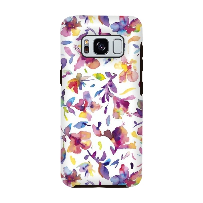 Galaxy S8 StrongFit Watery HIbiscus by Ninola Design