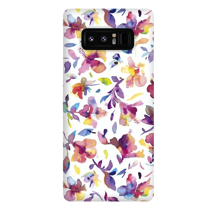 Galaxy Note 8 StrongFit Watery HIbiscus by Ninola Design
