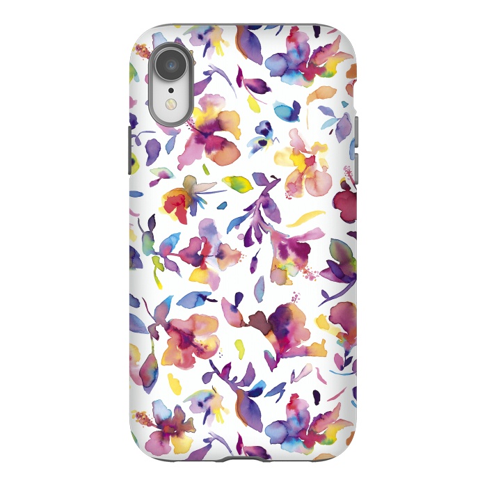 iPhone Xr StrongFit Watery HIbiscus by Ninola Design