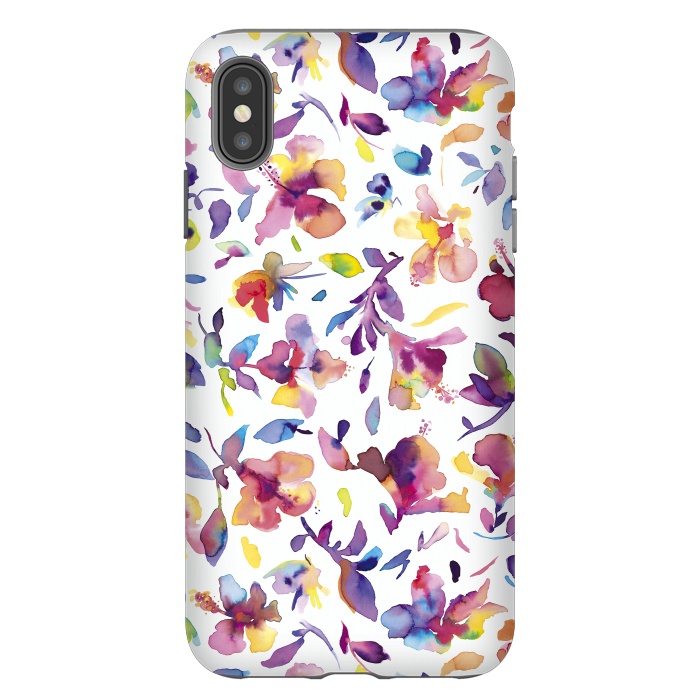 iPhone Xs Max StrongFit Watery HIbiscus by Ninola Design
