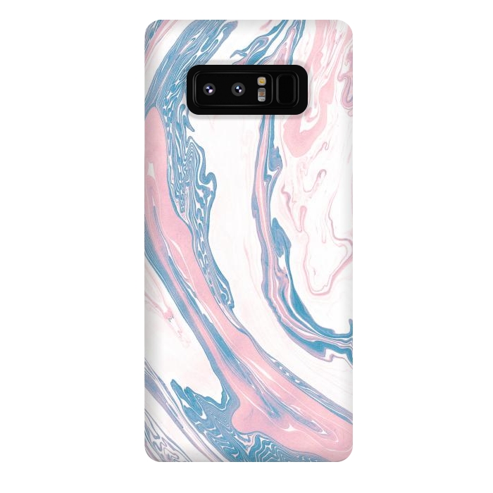 Galaxy Note 8 StrongFit Blush and Dusty Blue Marble by Allgirls Studio