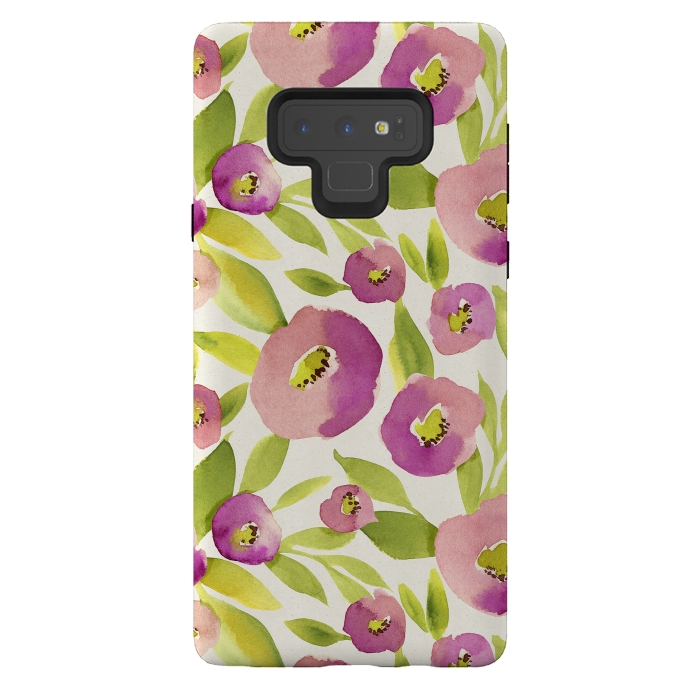 Galaxy Note 9 StrongFit Magical Plum Flowers by Allgirls Studio