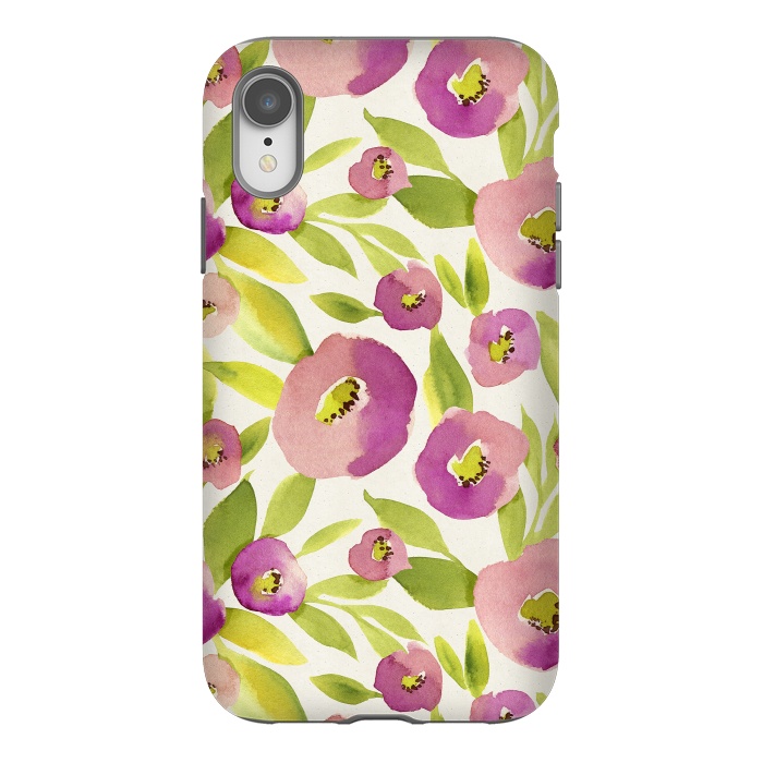 iPhone Xr StrongFit Magical Plum Flowers by Allgirls Studio