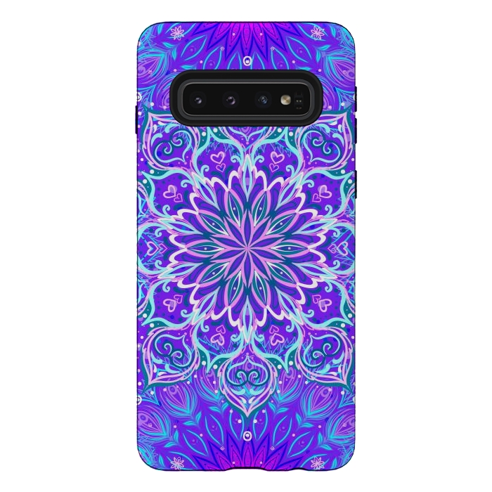 Galaxy S10 StrongFit Purple Mandalas For The Day by ArtsCase