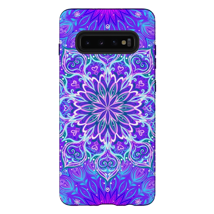 Galaxy S10 plus StrongFit Purple Mandalas For The Day by ArtsCase
