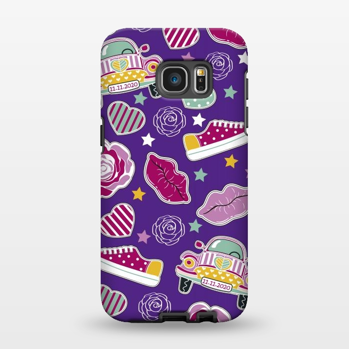 Galaxy S7 EDGE StrongFit Purple Hippie Style by ArtsCase
