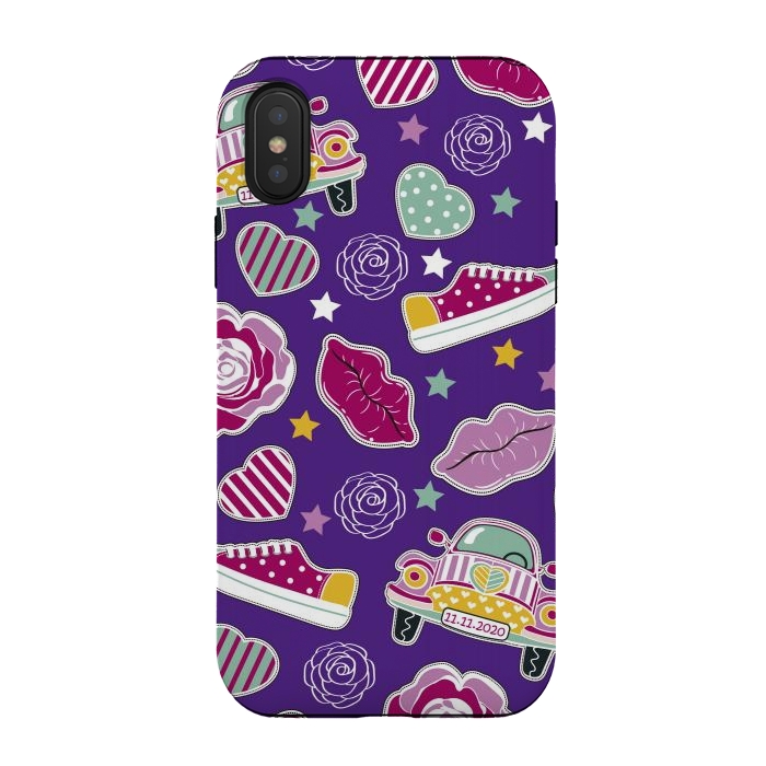 iPhone Xs / X StrongFit Purple Hippie Style by ArtsCase