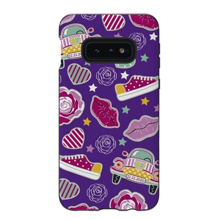 Galaxy S10e StrongFit Purple Hippie Style by ArtsCase