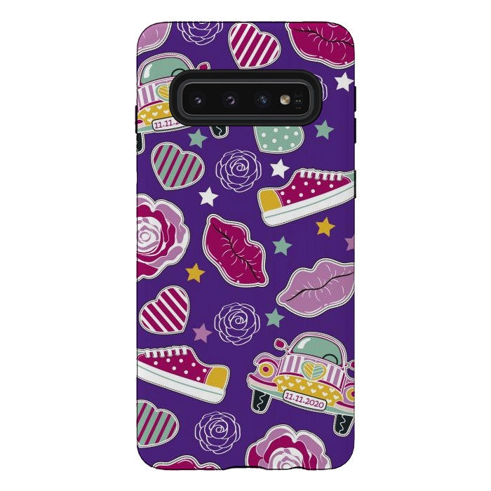 Galaxy S10 StrongFit Purple Hippie Style by ArtsCase