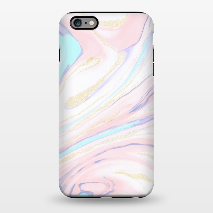 iPhone 6/6s plus StrongFit Modern golden marbleized abstract design by InovArts