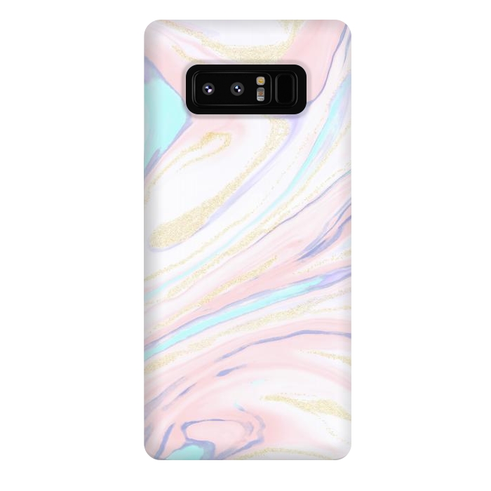Galaxy Note 8 StrongFit Modern golden marbleized abstract design by InovArts