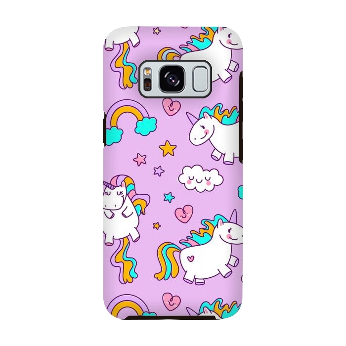Galaxy S8 StrongFit Unicorns Pink Patterns by ArtsCase