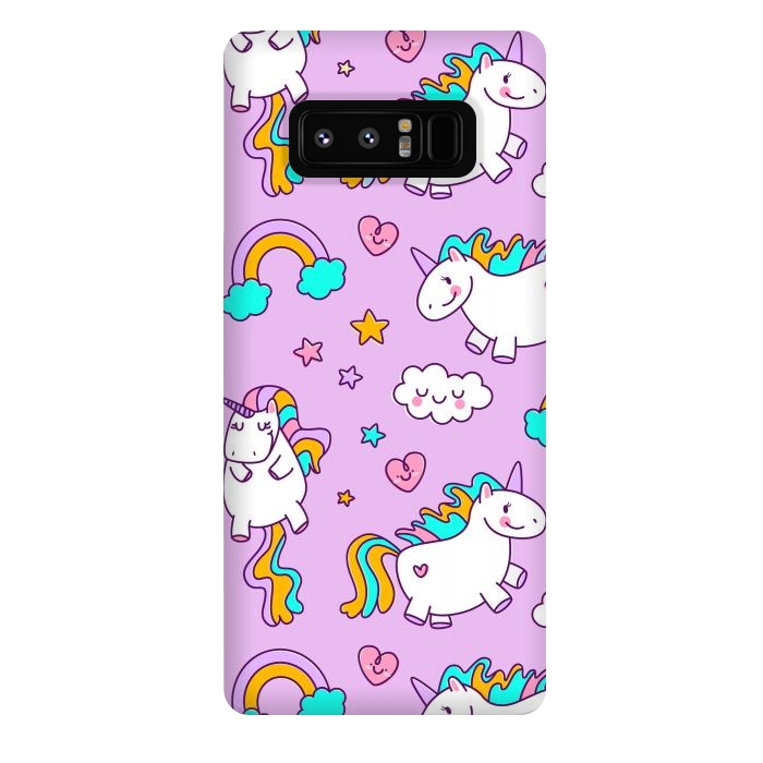 Galaxy Note 8 StrongFit Unicorns Pink Patterns by ArtsCase