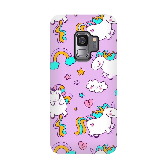 Galaxy S9 StrongFit Unicorns Pink Patterns by ArtsCase