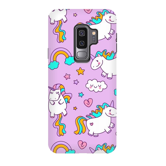 Galaxy S9 plus StrongFit Unicorns Pink Patterns by ArtsCase