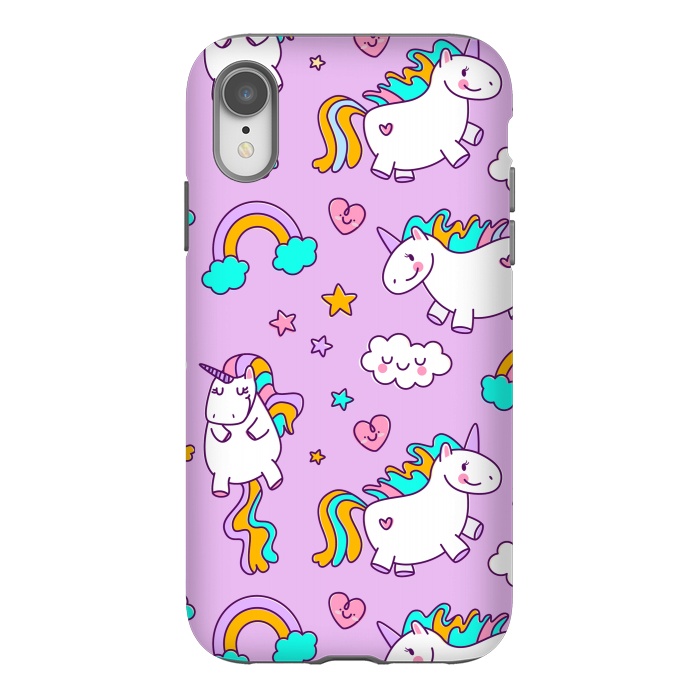 iPhone Xr StrongFit Unicorns Pink Patterns by ArtsCase