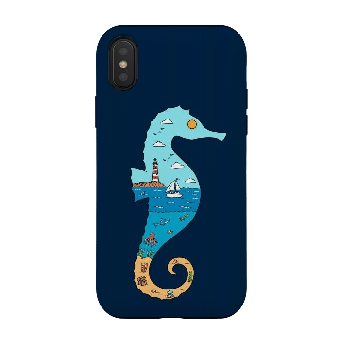 iPhone Xs / X StrongFit SeahorseNature by Coffee Man