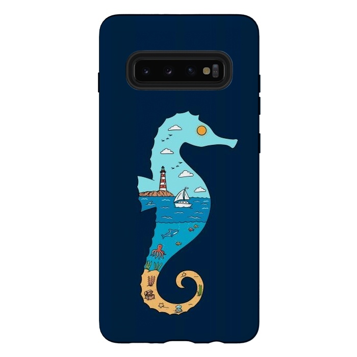 Galaxy S10 plus StrongFit SeahorseNature by Coffee Man