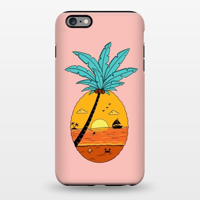 iPhone 6/6s plus StrongFit Pineapple Nature pink by Coffee Man