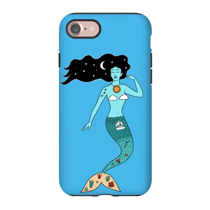iPhone 7 StrongFit Mermaid Nature Blue by Coffee Man