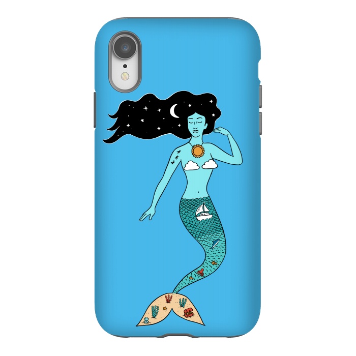 iPhone Xr StrongFit Mermaid Nature Blue by Coffee Man