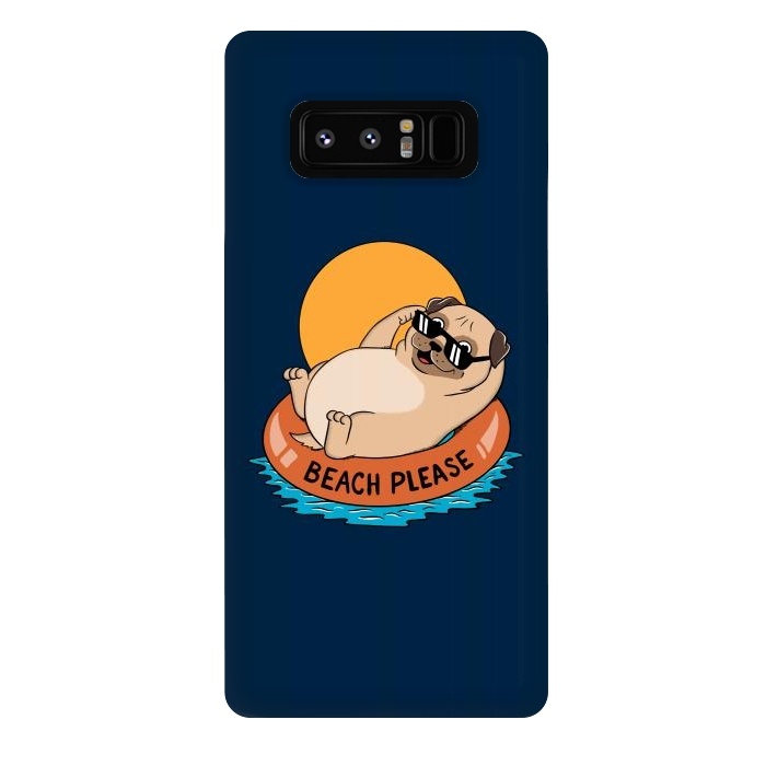Galaxy Note 8 StrongFit Beach Please Blue by Coffee Man