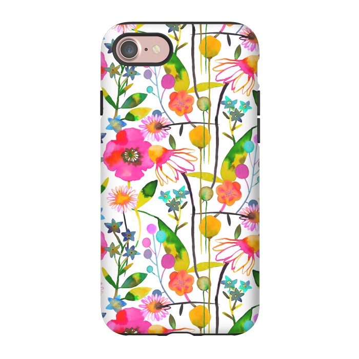 iPhone 7 StrongFit Happy Spring Flowers by Ninola Design