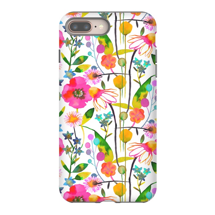 iPhone 7 plus StrongFit Happy Spring Flowers by Ninola Design