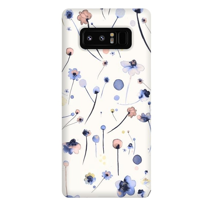 Galaxy Note 8 StrongFit Soft Flowers Blue by Ninola Design