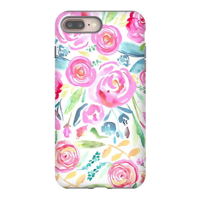 iPhone 7 plus StrongFit Spring Days Pastel Roses by Ninola Design