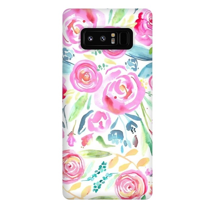 Galaxy Note 8 StrongFit Spring Days Pastel Roses by Ninola Design