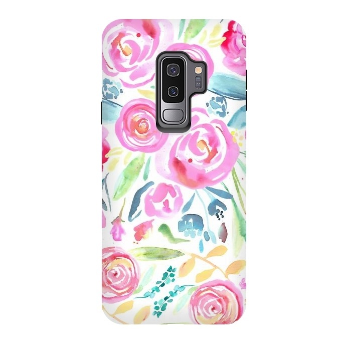 Galaxy S9 plus StrongFit Spring Days Pastel Roses by Ninola Design