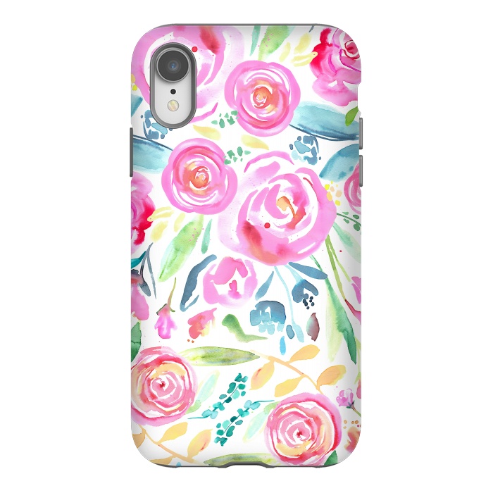iPhone Xr StrongFit Spring Days Pastel Roses by Ninola Design