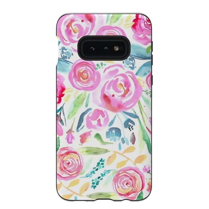 Galaxy S10e StrongFit Spring Days Pastel Roses by Ninola Design