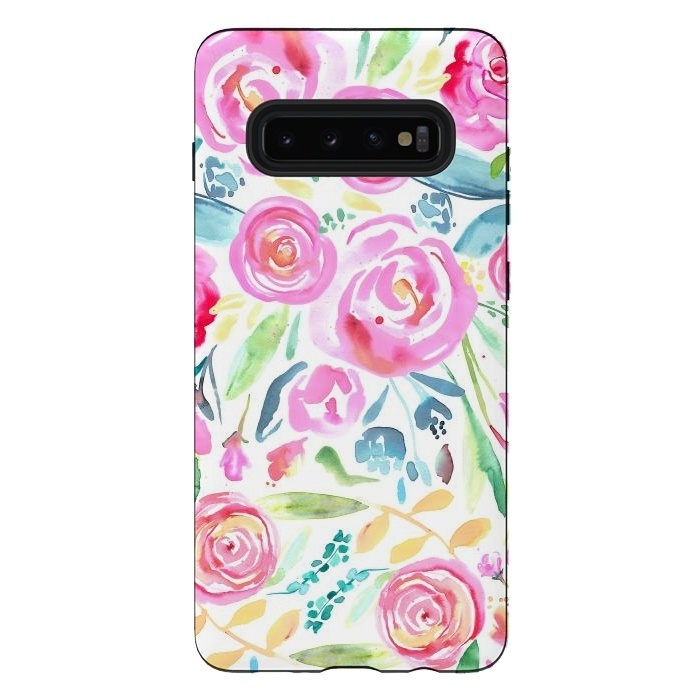 Galaxy S10 plus StrongFit Spring Days Pastel Roses by Ninola Design