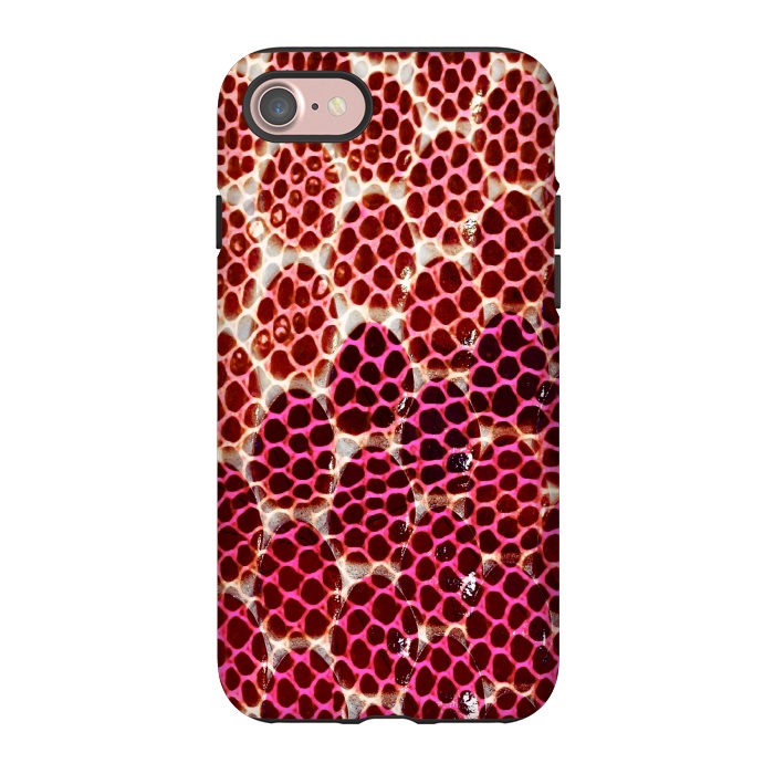iPhone 7 StrongFit Pink Snake skin scales by Oana 