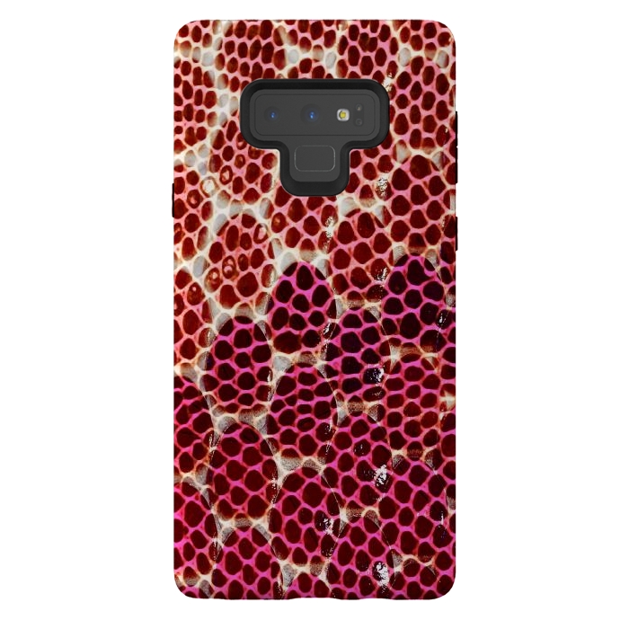 Galaxy Note 9 StrongFit Pink Snake skin scales by Oana 