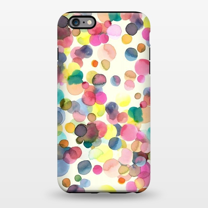 iPhone 6/6s plus StrongFit Watercolor Colorful Dots by Ninola Design