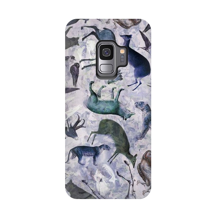 Galaxy S9 StrongFit Animal kingdom illustrative pattern by Oana 
