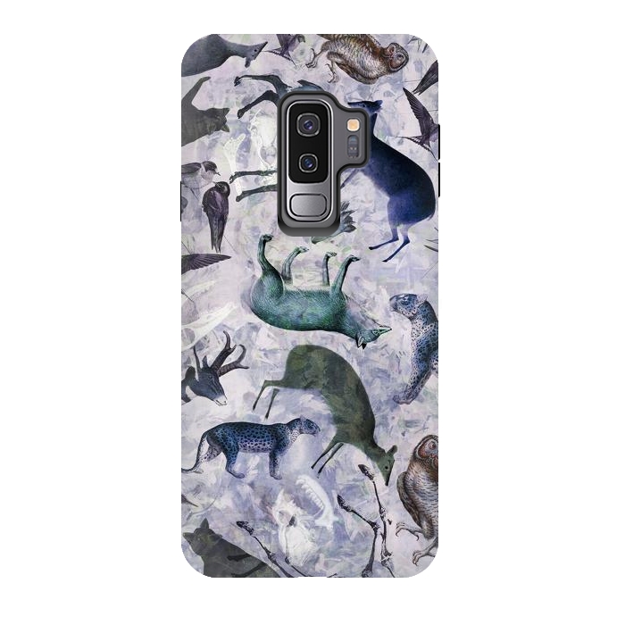 Galaxy S9 plus StrongFit Animal kingdom illustrative pattern by Oana 