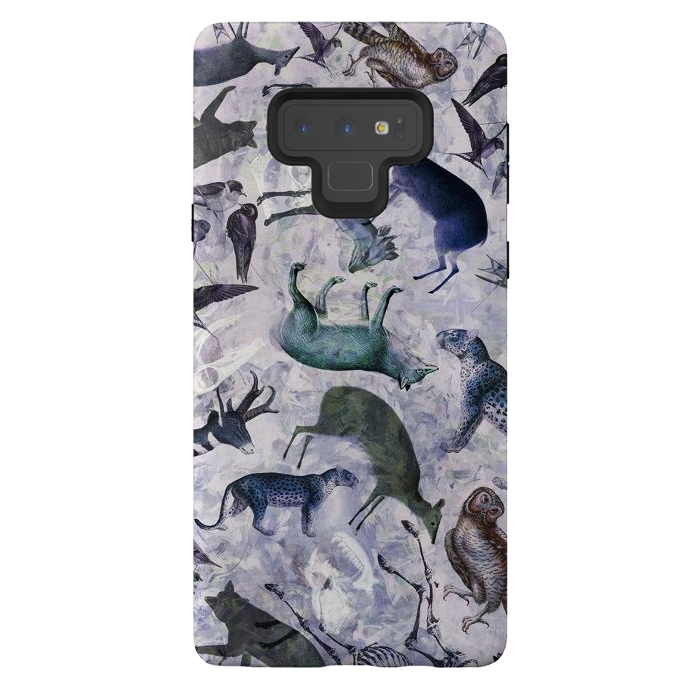 Galaxy Note 9 StrongFit Animal kingdom illustrative pattern by Oana 