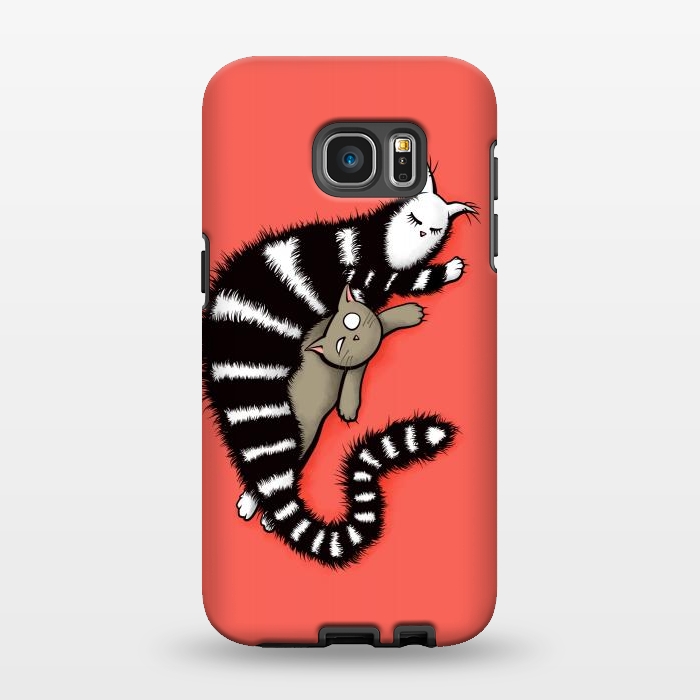Galaxy S7 EDGE StrongFit Cat Mother Protects Her Kitty Child by Boriana Giormova