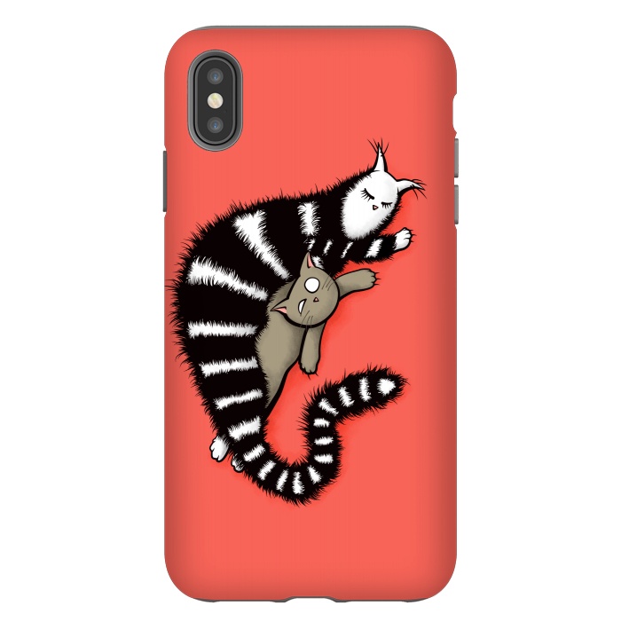 iPhone Xs Max StrongFit Cat Mother Protects Her Kitty Child by Boriana Giormova