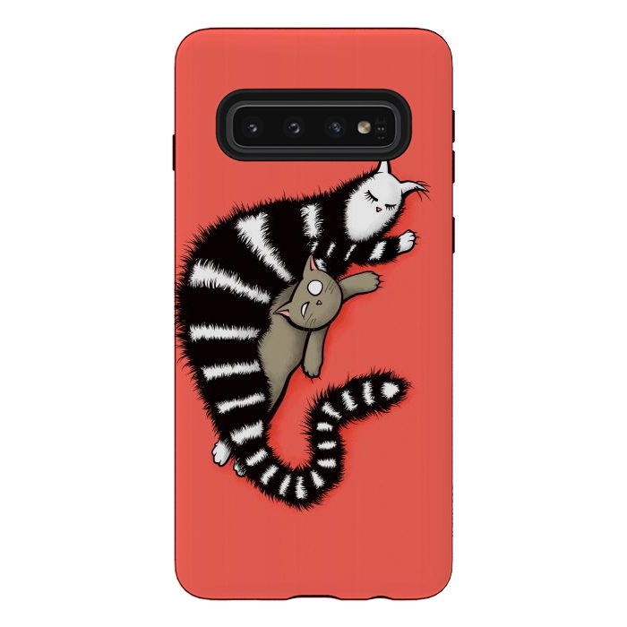 Galaxy S10 StrongFit Cat Mother Protects Her Kitty Child by Boriana Giormova