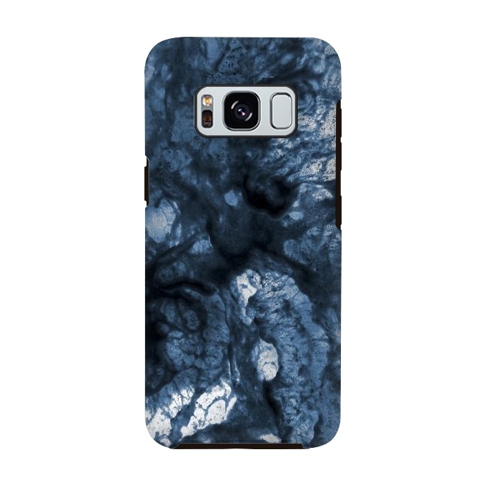 Galaxy S8 StrongFit Abstract Indigo Smoke Marble by Ninola Design