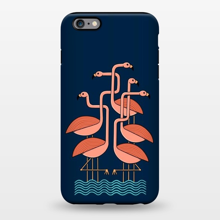 iPhone 6/6s plus StrongFit Flamingos blue by Coffee Man