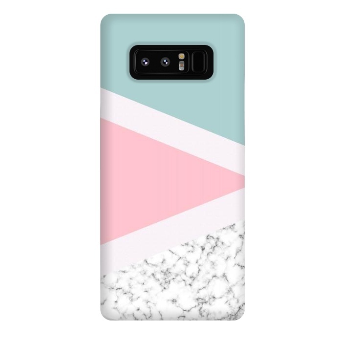 Galaxy Note 8 StrongFit Pastel Triangle Marble by Ninola Design