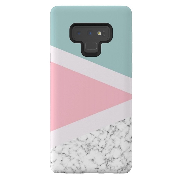 Galaxy Note 9 StrongFit Pastel Triangle Marble by Ninola Design