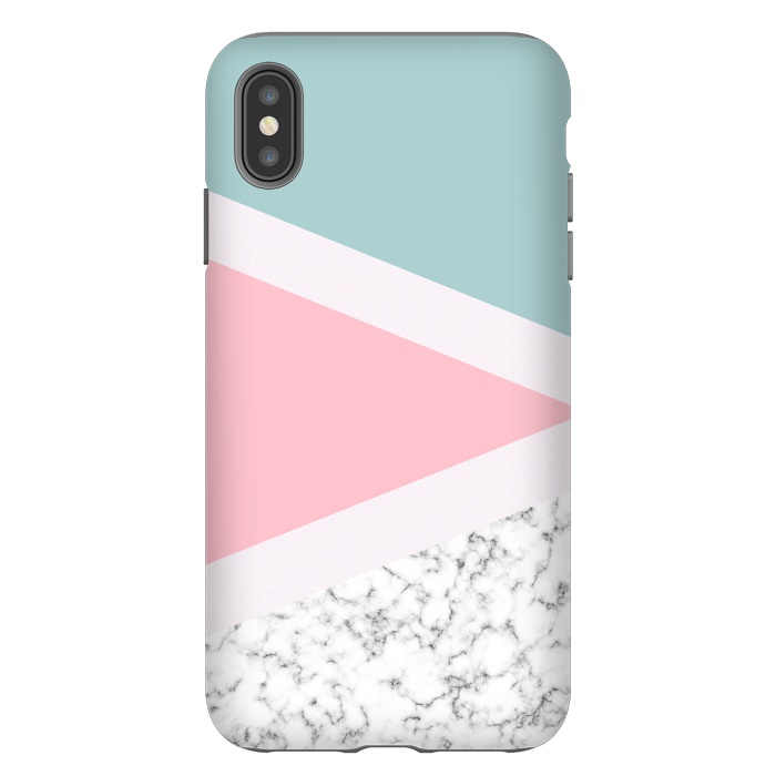 iPhone Xs Max StrongFit Pastel Triangle Marble by Ninola Design