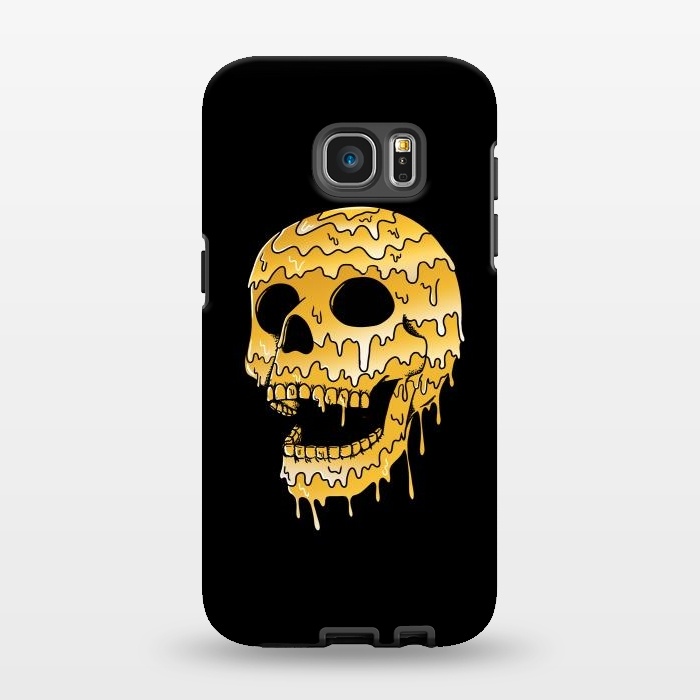 Galaxy S7 EDGE StrongFit Gold Skull by Coffee Man